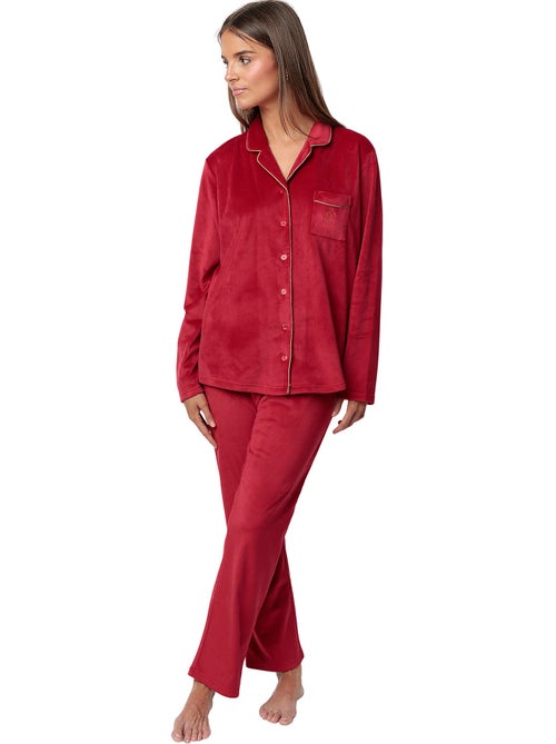 Pyjama velours pantalon chemise Velvet Luxe - Kiabi