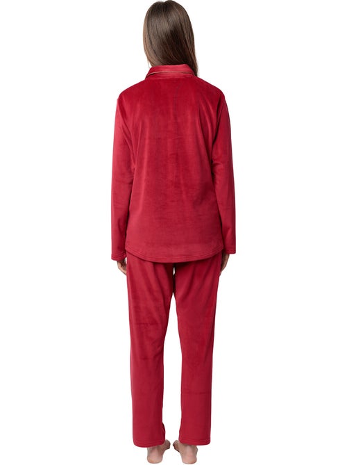 Pyjama velours pantalon chemise Velvet Luxe - Kiabi
