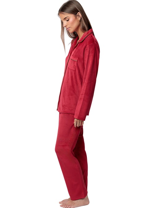 Pyjama velours pantalon chemise Velvet Luxe - Kiabi
