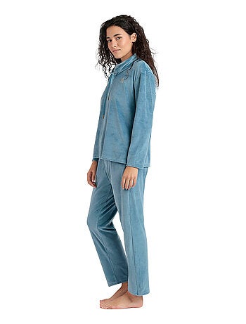 Pyjama velours pantalon sweat à col montant Luxury Velvet