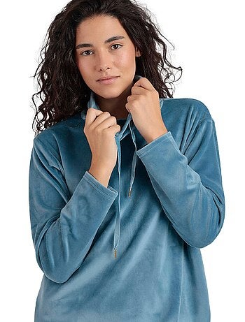 Pyjama velours pantalon sweat à col montant Luxury Velvet