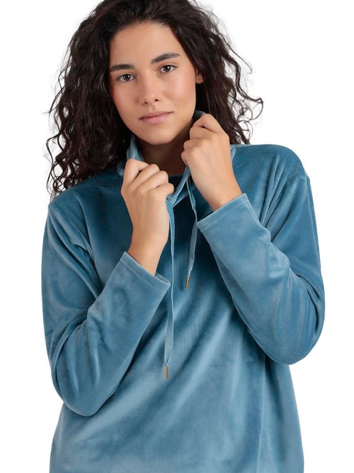Pyjama velours pantalon sweat à col montant Luxury Velvet - Kiabi