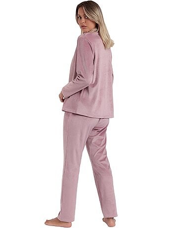 Pyjama velours pantalon sweat à col montant Luxury Velvet