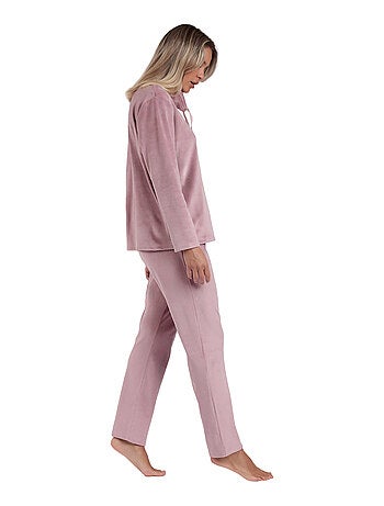 Pyjama velours pantalon sweat à col montant Luxury Velvet