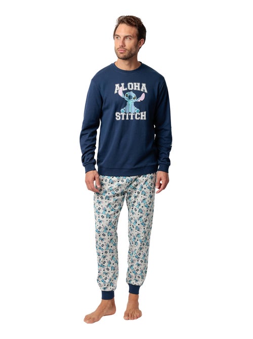 Pyjama velours pantalon top manches longues Aloha Stitch Disney - Kiabi