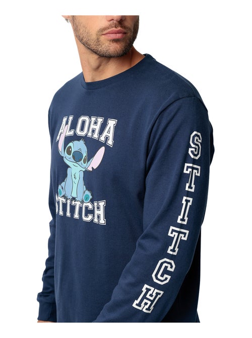 Pyjama velours pantalon top manches longues Aloha Stitch Disney - Kiabi