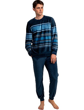 Pyjama velours pantalon top manches longues frostline