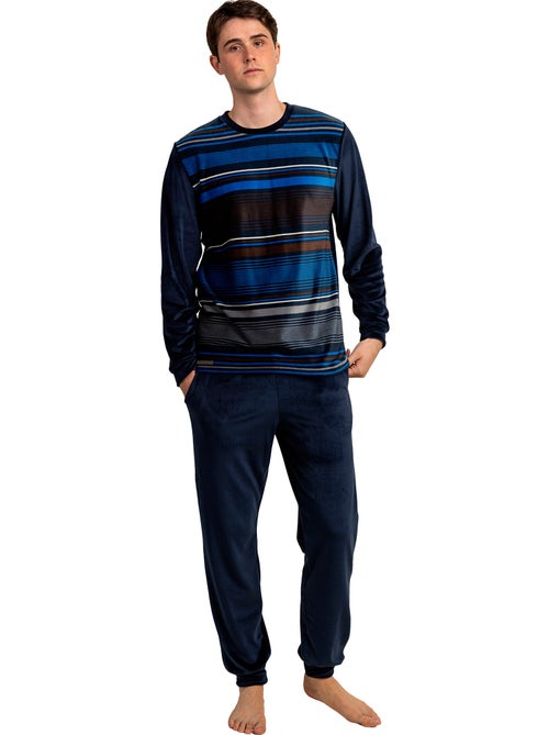 Pyjama velours pantalon top manches longues glazure - Kiabi Pyjama velours pantalon top manches longues glazure - Kiabi