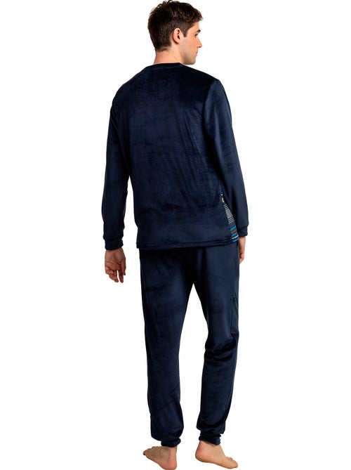 Pyjama velours pantalon top manches longues glazure - Kiabi Pyjama velours pantalon top manches longues glazure - Kiabi