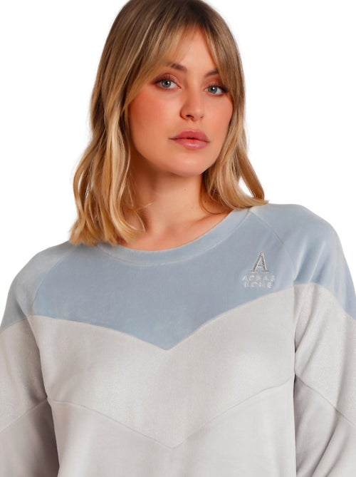 Pyjama velours pantalon top manches longues Soft Home - Kiabi