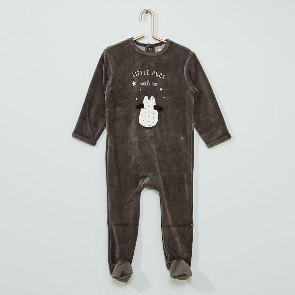 Pyjama Velours Bebe Garcon Beige Panda Kiabi 10 00