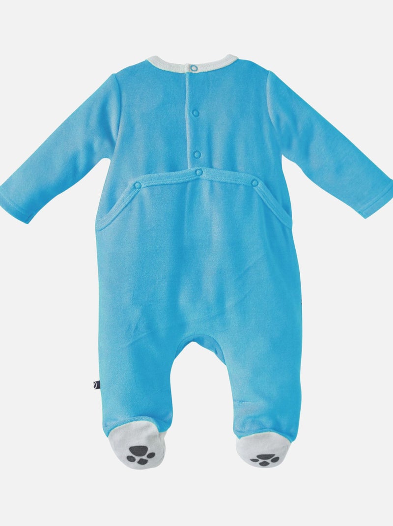 PYJAMA VELOURS RASE DOMINIQUE Bleu - Kiabi