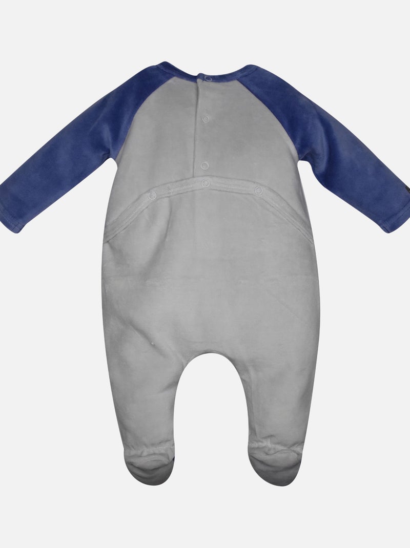 PYJAMA VELOURS RASE FABIAN Gris - Kiabi