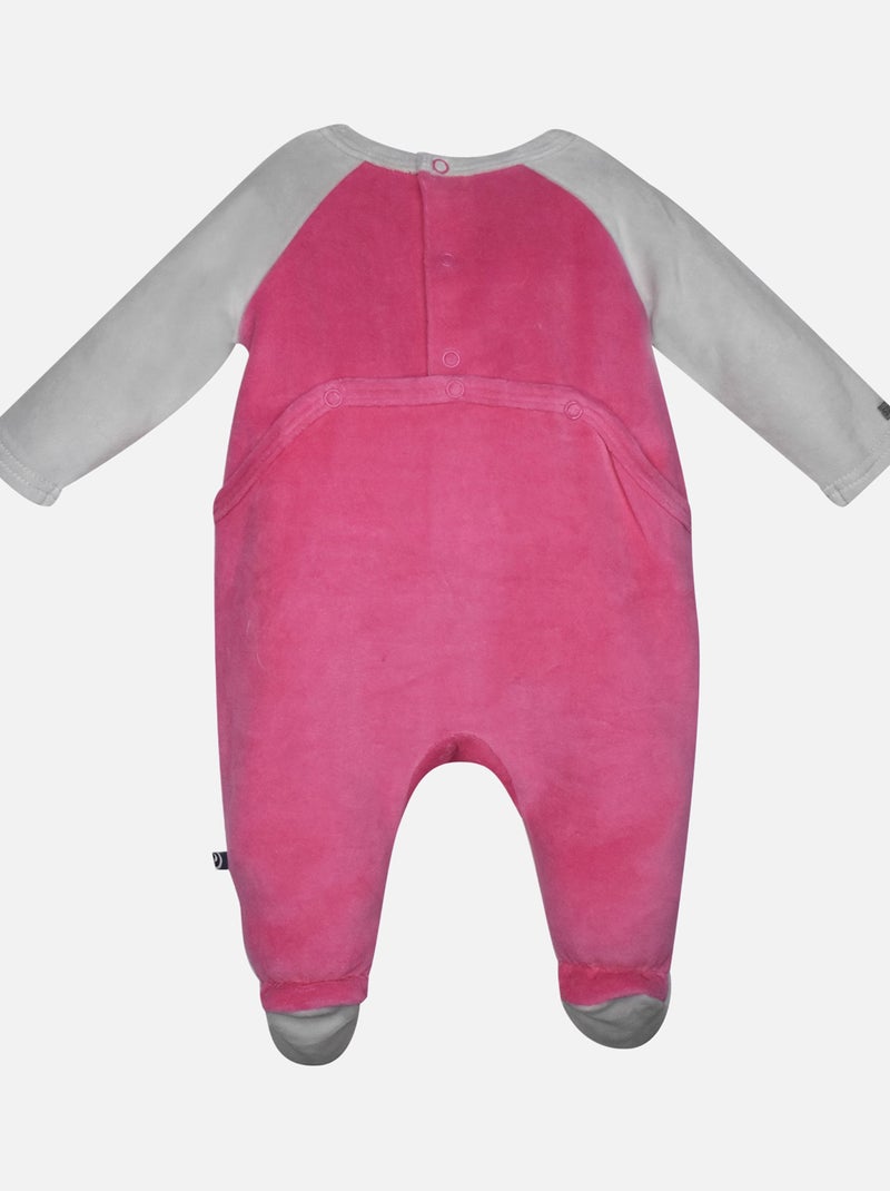 PYJAMA VELOURS RASE FANNY Rose - Kiabi