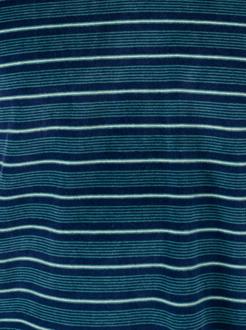 Pyjama velours rayé mélange coton - Damart - Kiabi