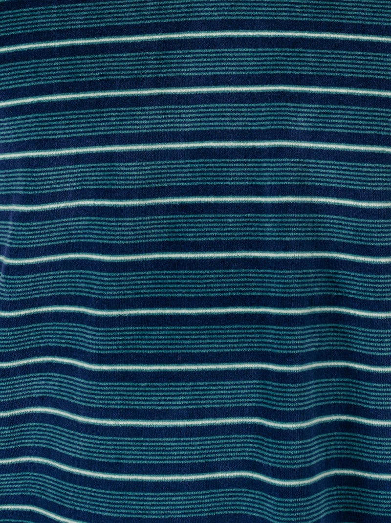 Pyjama velours rayé mélange coton - Damart Bleu - Kiabi