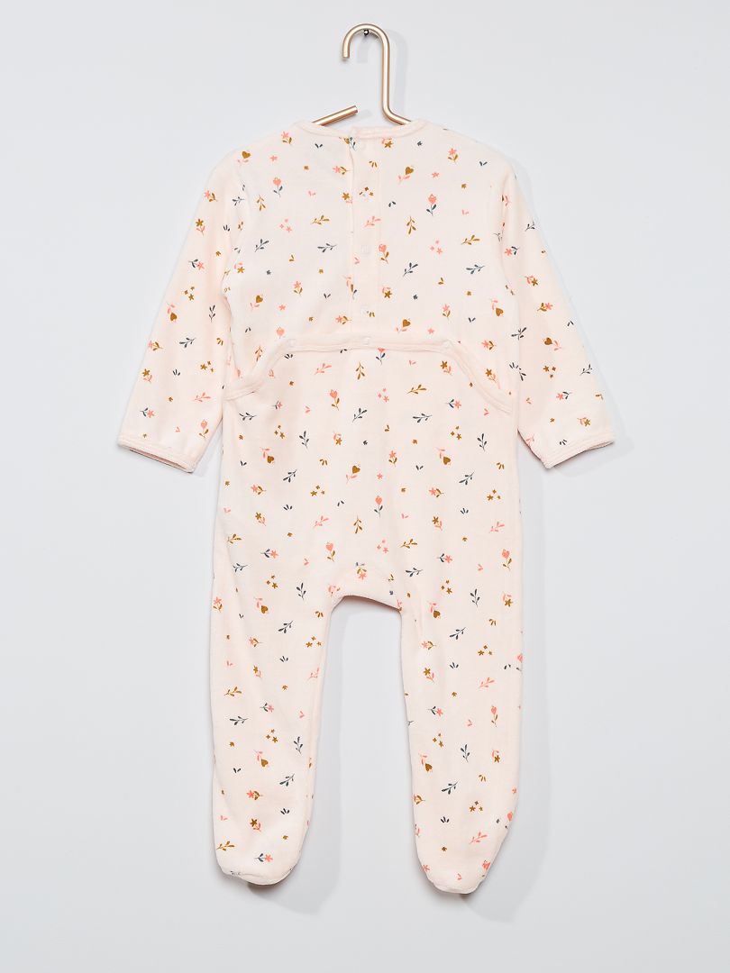 Pyjama Velours Rose Fleurs Kiabi 10 00