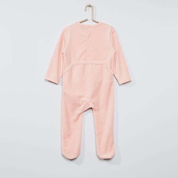 Pyjama Velours Bebe Fille Rose Lapin Kiabi 10 00