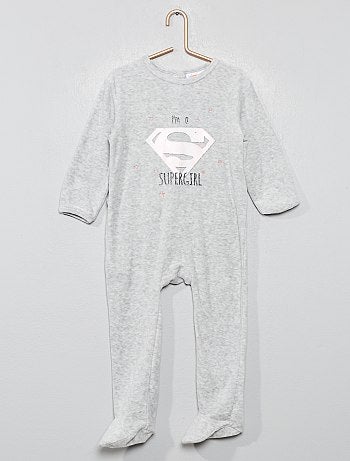Pyjama velours 'Supergirl'