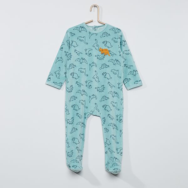 Pyjama Velours Bebe Garcon Vert Dino Kiabi 10 00