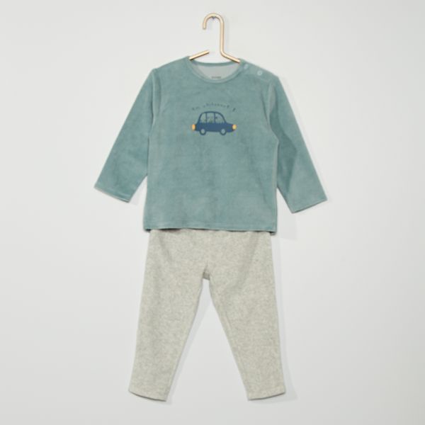 Pyjama Velours Voitures Bebe Garcon Bleu Kiabi 8 00