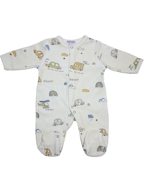 Pyjama Velours "Vrooom" Les Chatounets - Kiabi