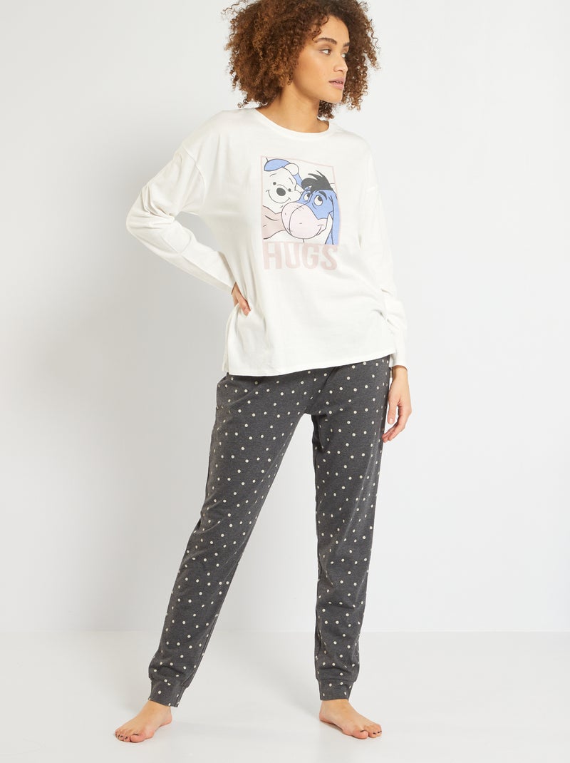 Pyjama Winnie 'Disney' blanc/gris - Kiabi