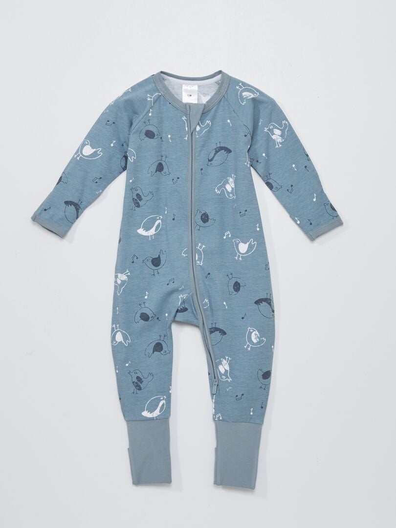 Pyjama zippé 'DIM Baby' Gris - Kiabi