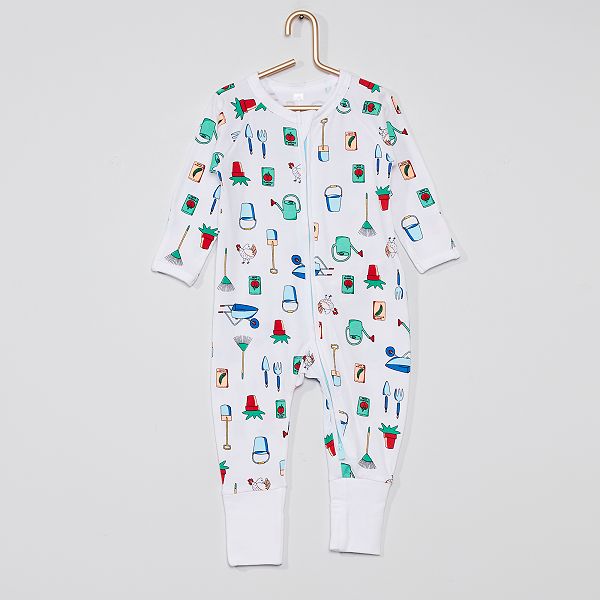 Pyjama Zippe Dim Bebe Garcon Blanc Kiabi 15 00