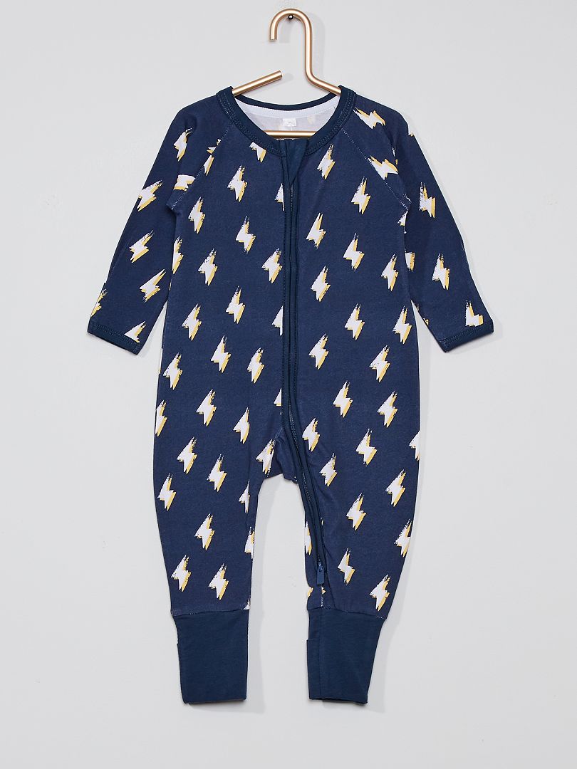 Pyjama zippé 'DIM' bleu marine - Kiabi