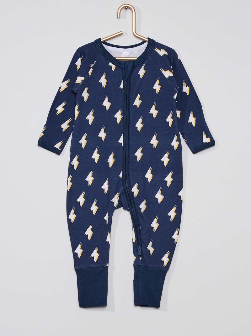 Pyjama zippé 'DIM' bleu marine - Kiabi