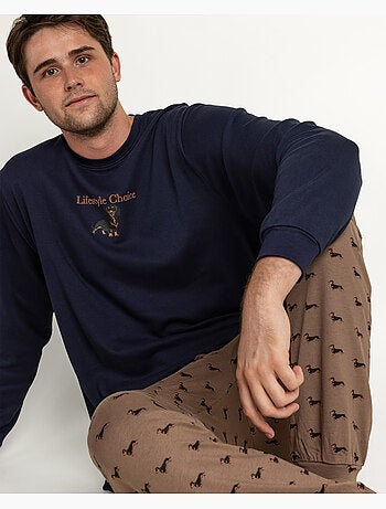 Pyjamas de style de vie à manches longues pour hommes ADMAS