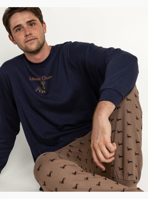 Pyjamas de style de vie à manches longues pour hommes ADMAS - Kiabi Pyjamas de style de vie à manches longues pour hommes ADMAS - Kiabi