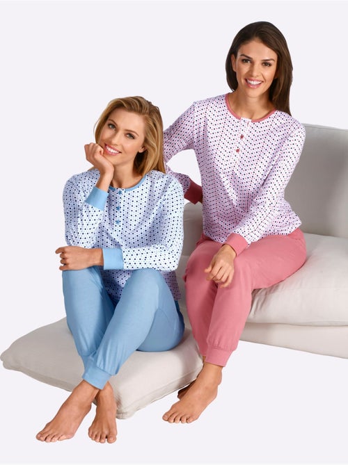 Pyjamas Jersey Fin - Taille Standard - Witt - Lot de 2 - Kiabi