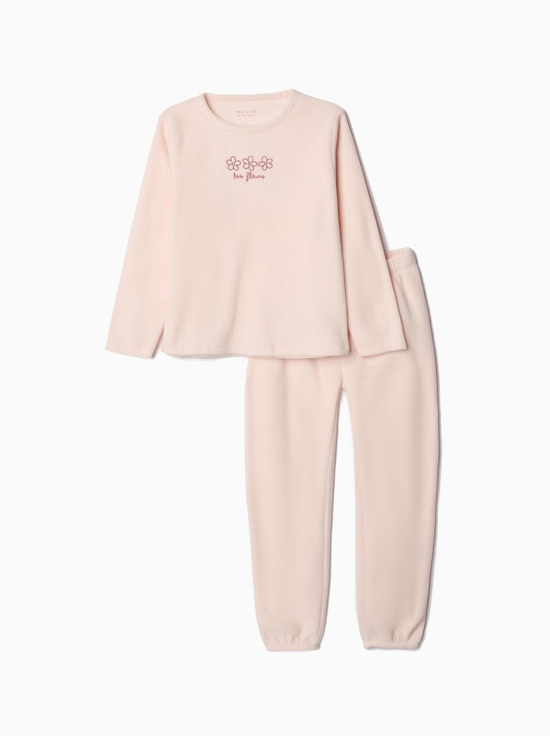 Pyjamas polaires Rose - Kiabi