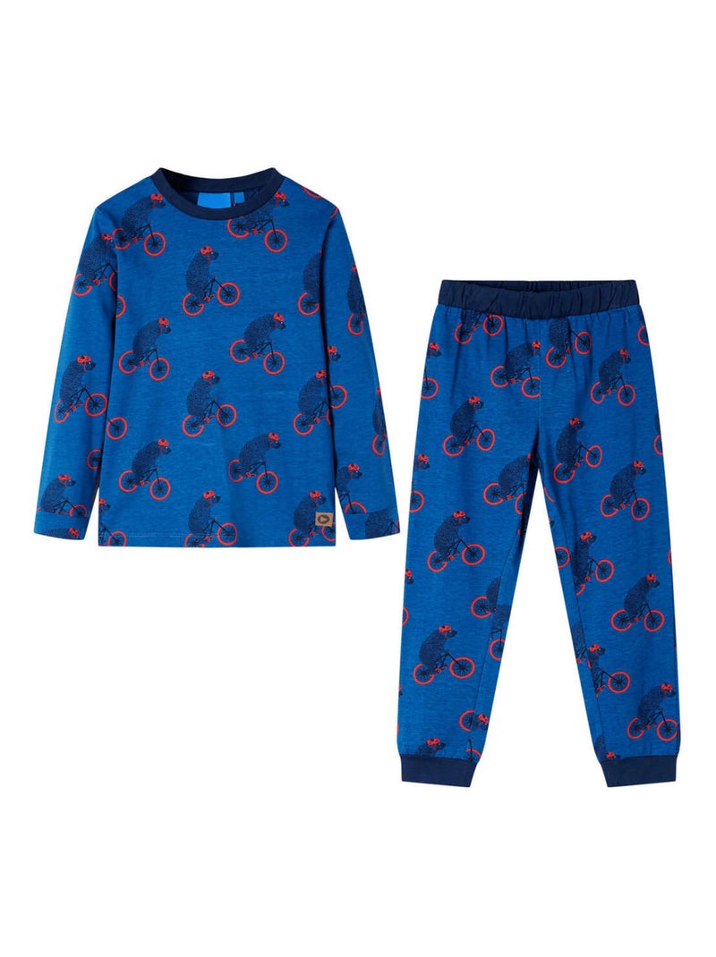 Pyjamas Pour Enfants Coton - VidaXL Bleu - Kiabi