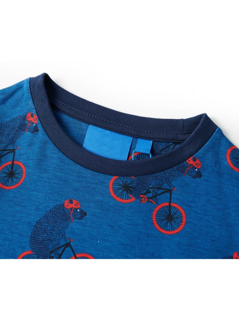 Pyjamas Pour Enfants Coton - VidaXL Bleu - Kiabi