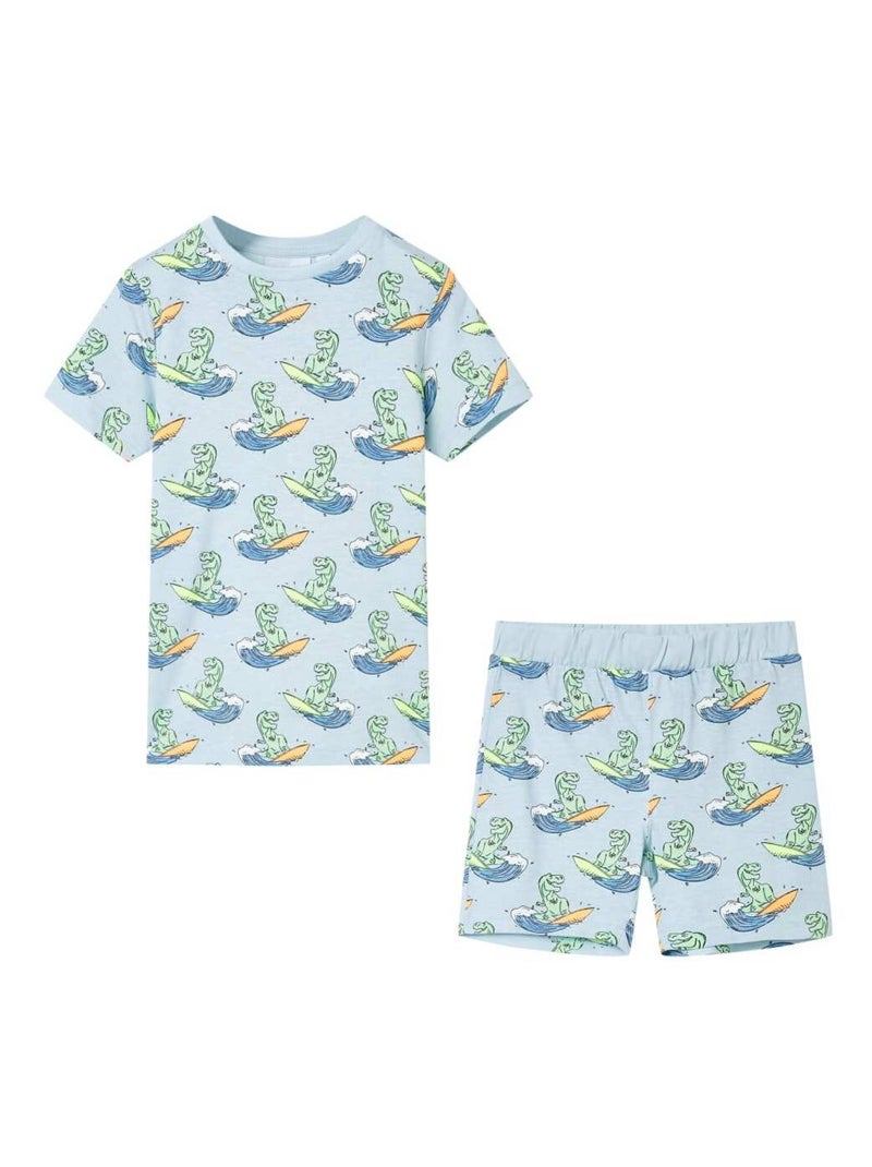 Pyjamas Pour Enfants Coton - VidaXL Bleu - Kiabi