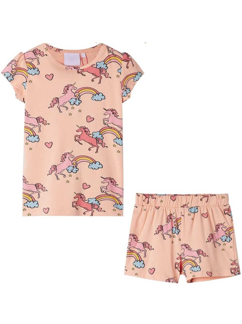 Pyjamas Pour Enfants Coton - VidaXL Orange - Kiabi