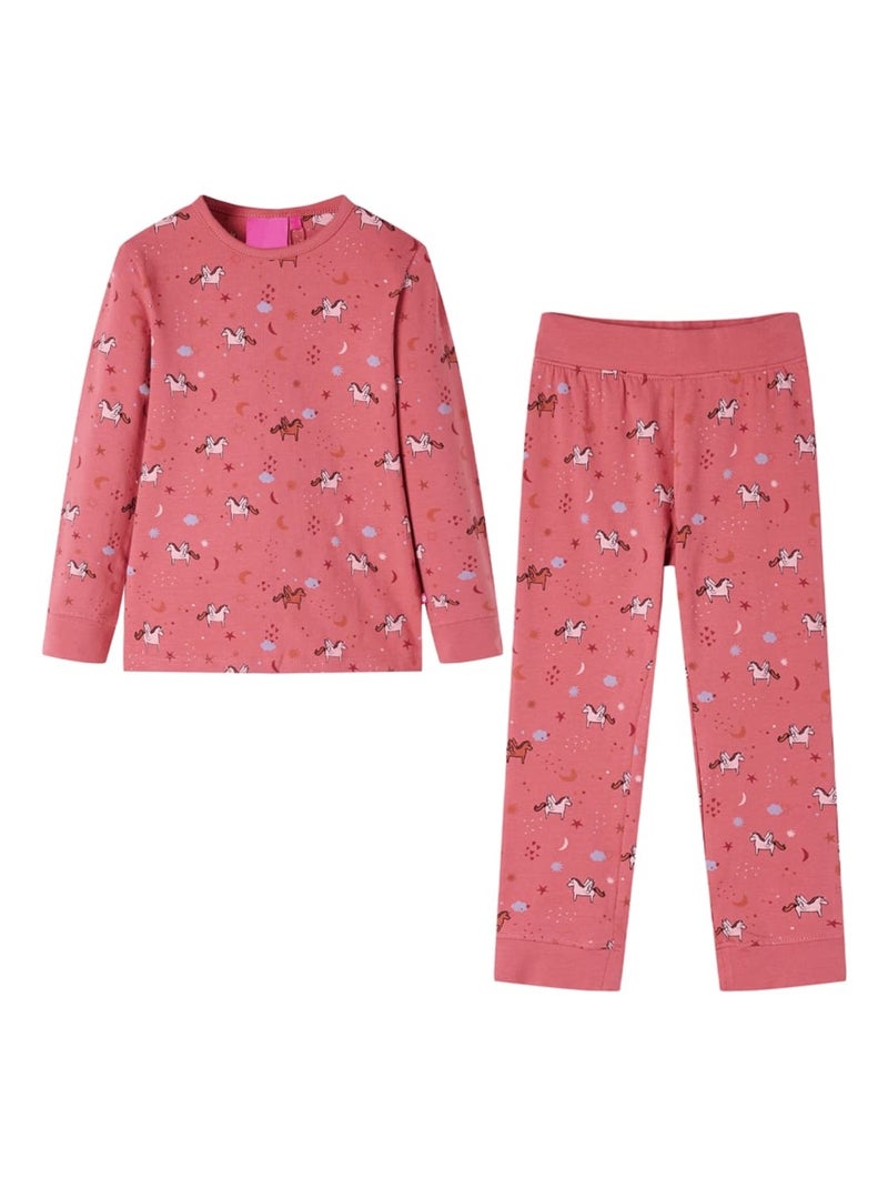 Pyjamas Pour Enfants Coton - VidaXL Rose - Kiabi