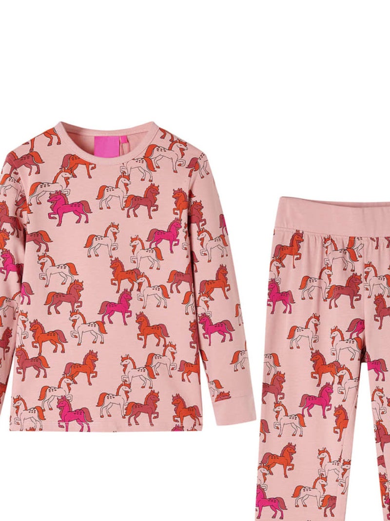 Pyjamas Pour Enfants Coton - VidaXL Rose - Kiabi