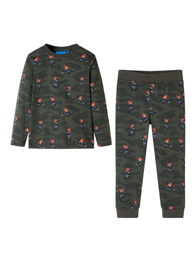 Pyjamas Pour Enfants Coton - VidaXL Vert - Kiabi