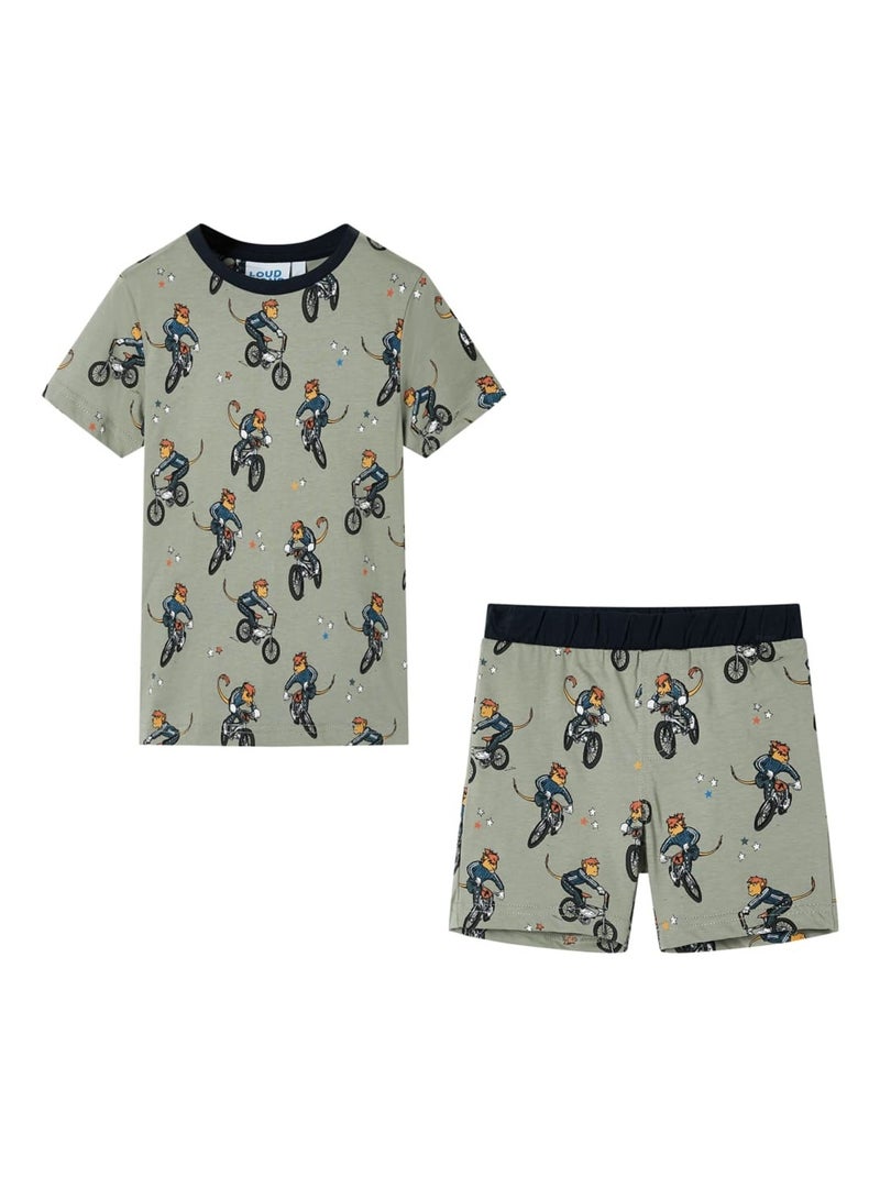 Pyjamas Pour Enfants Coton - VidaXL Vert - Kiabi