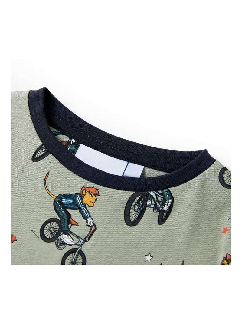 Pyjamas Pour Enfants Coton - VidaXL Vert - Kiabi