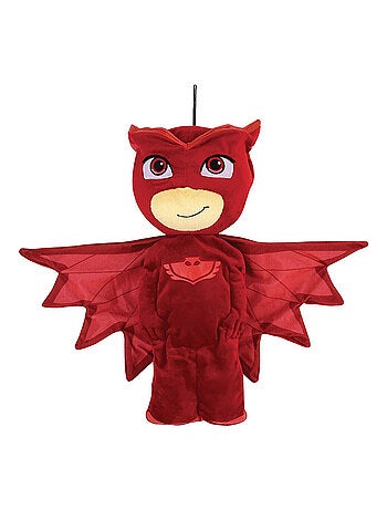 Pyjamasques bibou rouge peluche range pyjama et 52cm