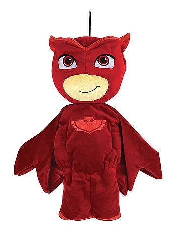 Pyjamasques bibou rouge peluche range pyjama et 52cm