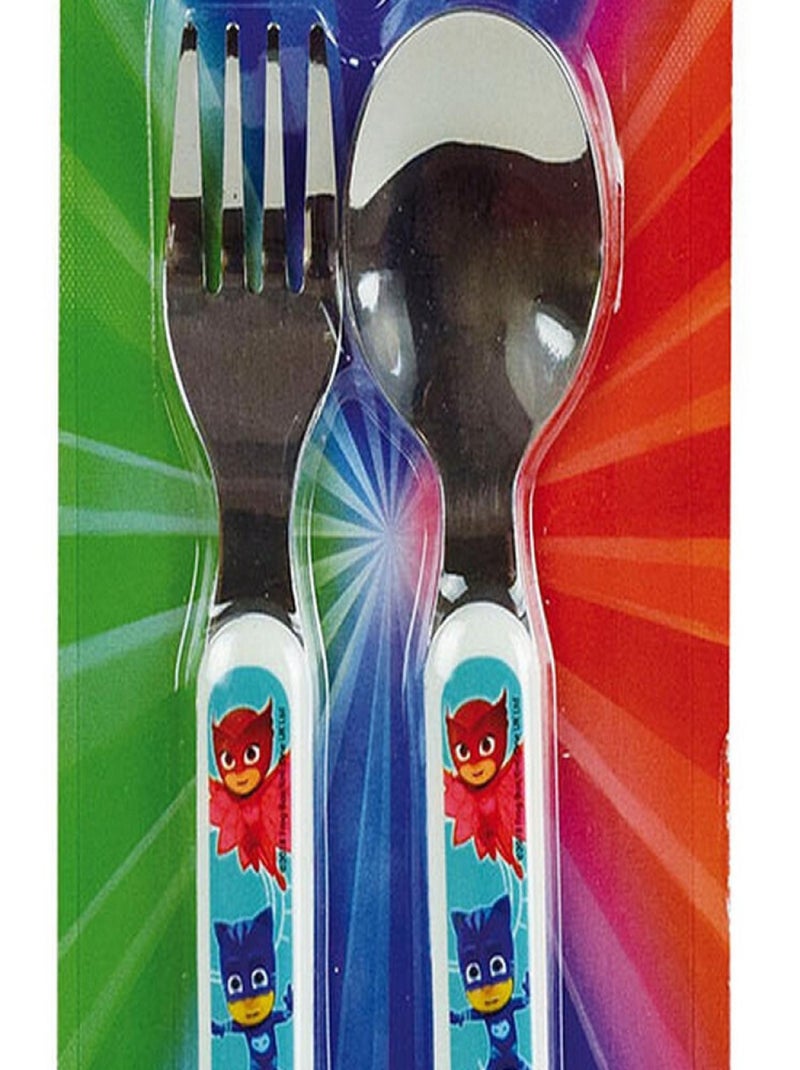 Pyjamasques Ensemble Couverts Inox (Fourchette, Cuillere) Multicolore - Kiabi