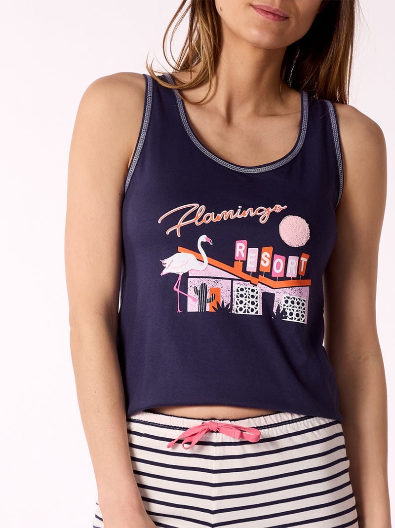 Pyjashort   AIR MARIN marine - MELISSA BROWN Bleu foncé - Kiabi