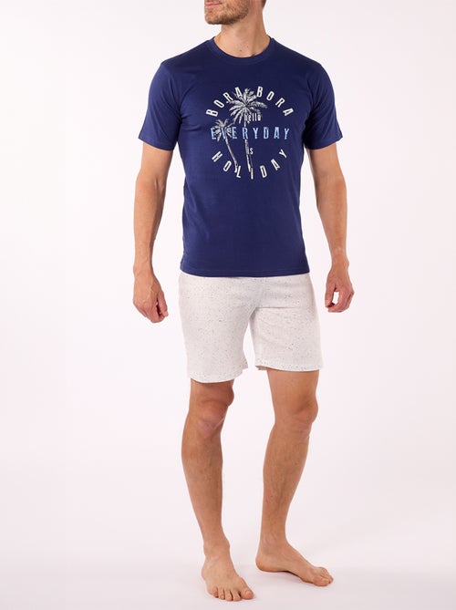 Pyjashort   BORA BORA marine/gris chiné - Alan Brown - Kiabi