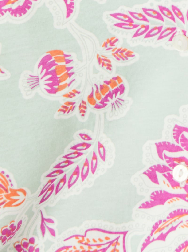 Pyjashort boutonné - Damart Bleu - Kiabi